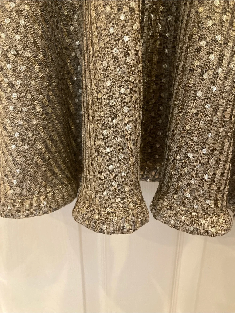 art class Girls' Metallic Gold Polka Sequin Fit-and-Flare Dress